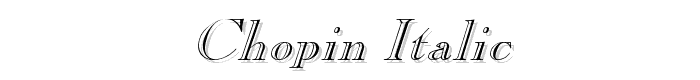 Chopin Italic font